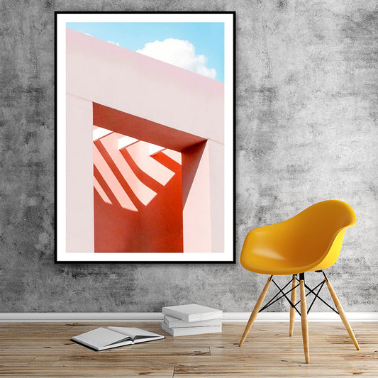 Illustration Balcony Canvas Wall Art for Home Gallery, Light Color, Texture Surface Clearhalo 'Art Gallery' 'Canvas Art' 'Contemporary Art Gallery' 'Modern' Arts' 1616585