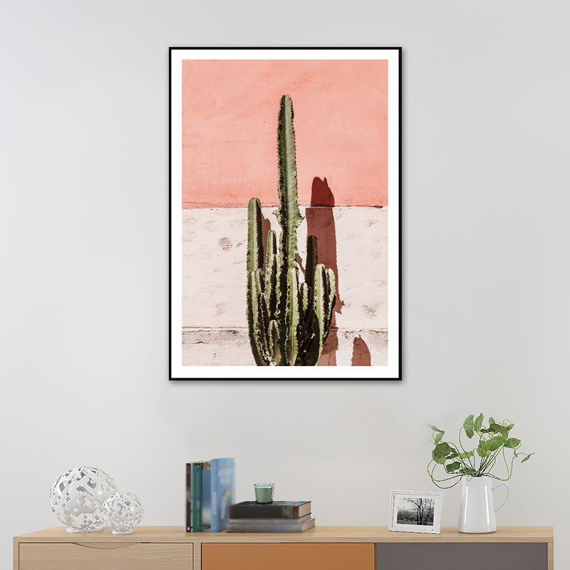 Plants Print Canvas Wall Art Farmhouse Textured Living Room Wall Decor in Pastel Color Clearhalo 'Art Gallery' 'Canvas Art' 'Country Art Gallery' 'French Country' 'Rustic' Arts' 1616693