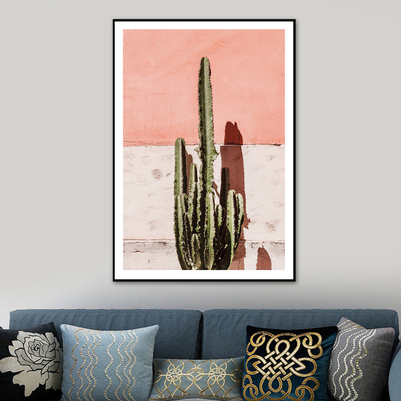 Plants Print Canvas Wall Art Farmhouse Textured Living Room Wall Decor in Pastel Color Clearhalo 'Art Gallery' 'Canvas Art' 'Country Art Gallery' 'French Country' 'Rustic' Arts' 1616694