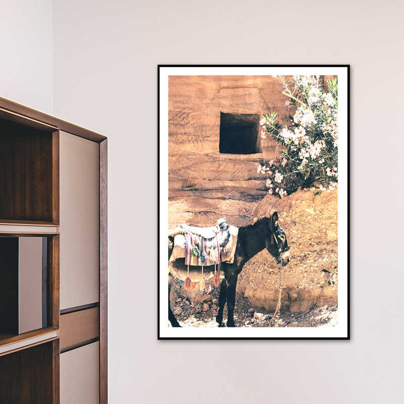 Plants Print Canvas Wall Art Farmhouse Textured Living Room Wall Decor in Pastel Color Yellow Clearhalo 'Art Gallery' 'Canvas Art' 'Country Art Gallery' 'French Country' 'Rustic' Arts' 1616706