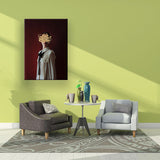 Beautiful Woman and Flower Canvas Art for Bedroom Figure Print Wall Decor in Red Clearhalo 'Arts' 'Canvas Art' 1616771