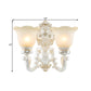 Cream Glass White Wall Light Floral 1/2-Head Cottage Wall Sconce Lighting with Swooping Arm Clearhalo 'Wall Lamps & Sconces' 'Wall Lights' Lighting' 1616959