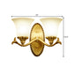 Bell Living Room Sconce Light Traditional Milky Glass 1/2-Head Brass Wall Lighting Fixture Clearhalo 'Wall Lamps & Sconces' 'Wall Lights' Lighting' 1617144
