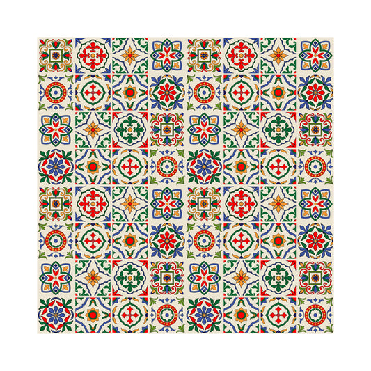 Bohemian Floral Pattern Wallpaper Panels Brown Bathroom Adhesive Wall Decor, 3.5' x 3.5" Clearhalo 'Wall Decor' 'Wallpaper' 1617173