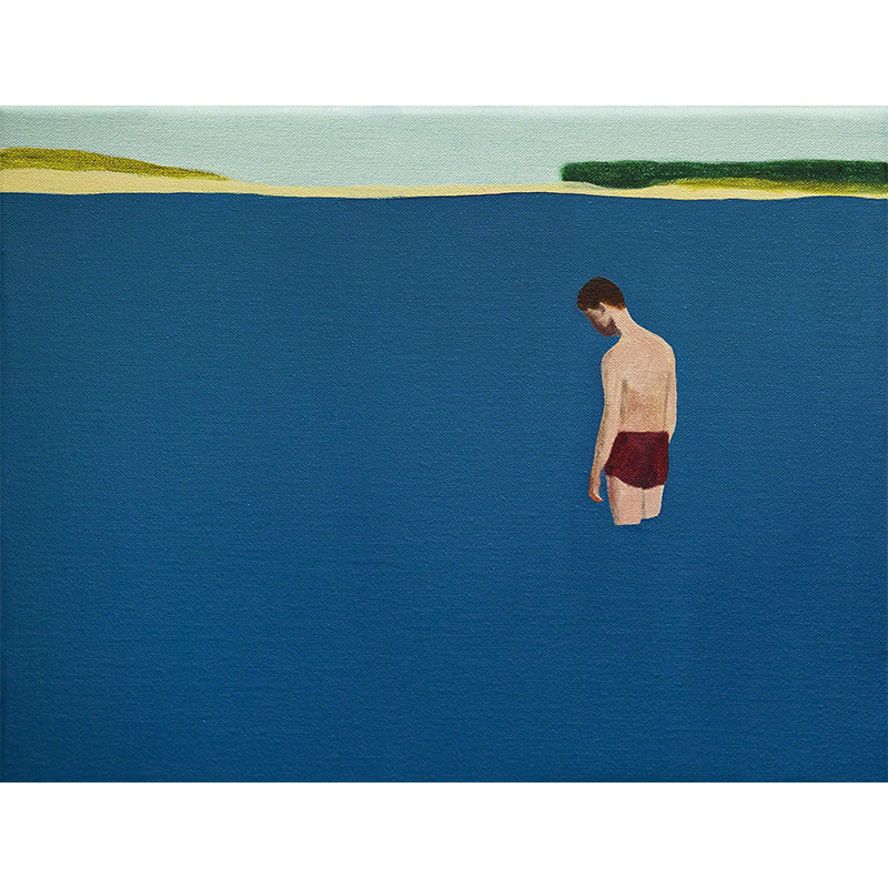 Modern Artistic Sea View Mural Blue Bathroom Wall Covering, Custom Size Available Clearhalo 'Wall Decor' 'Wall Mural' 1617211