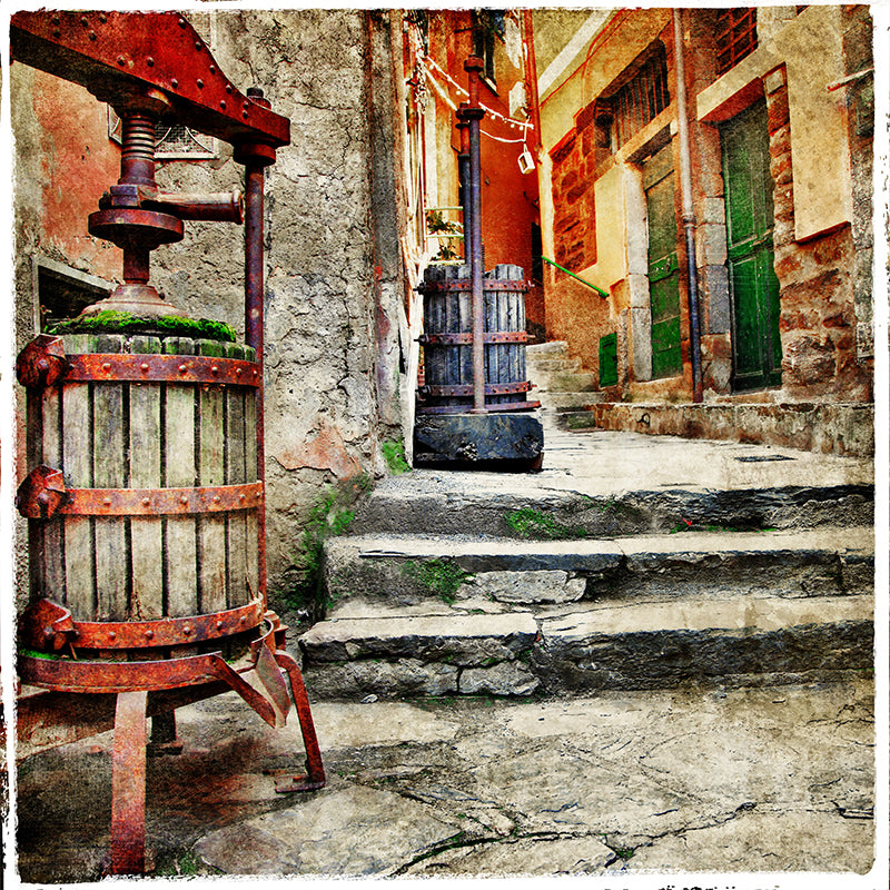 Non-Woven Decorative Wall Mural Modern Shabby Downtown Architecture Wall Covering Clearhalo 'Wall Decor' 'Wall Mural' 1617221