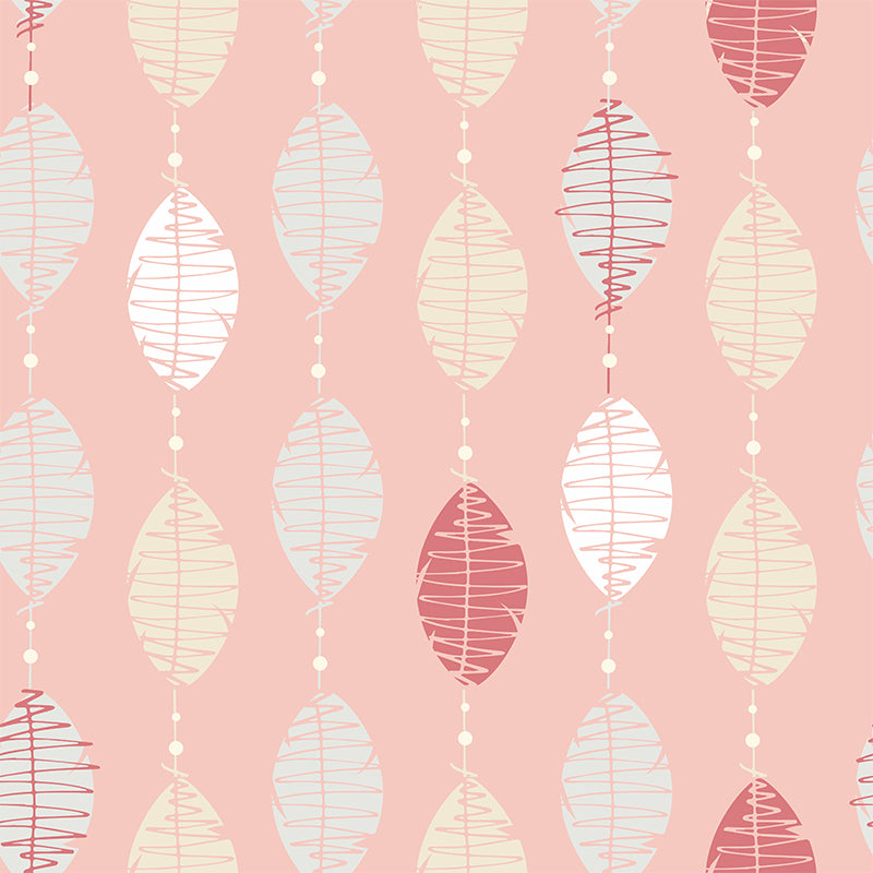 Modern Feather String Mural Decal Light Color Waterproofing Wall Covering for Living Room Clearhalo 'Wall Decor' 'Wall Mural' 1617226