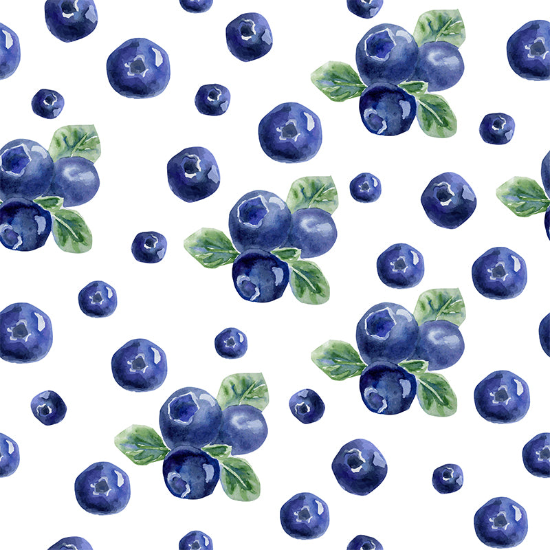 Blueberry Graph Wall Mural Contemporary Non-Woven Textured Wall Covering in Blue Clearhalo 'Wall Decor' 'Wall Mural' 1617236