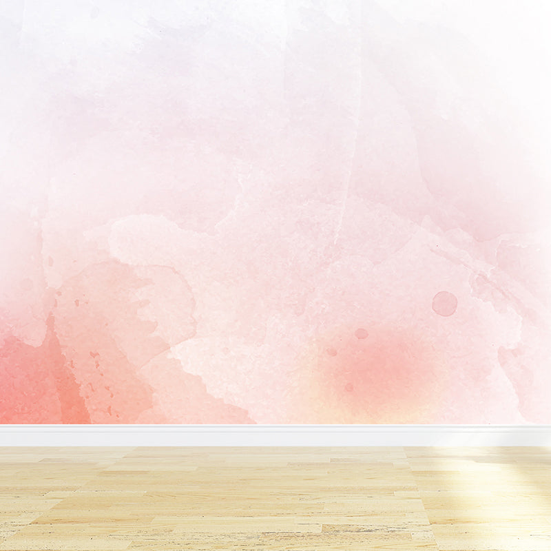 Moisture Resistant Abstract Mural Decal Non-Woven Modern Wall Covering for Living Room Light Orange Clearhalo 'Wall Decor' 'Wall Mural' 1617289