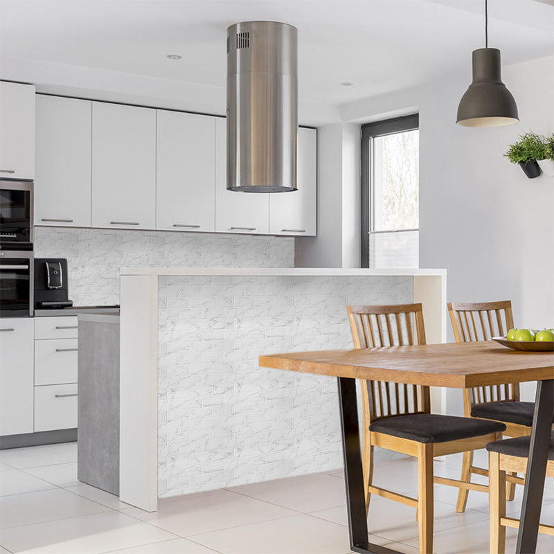 Rust Brick Tile Wallpaper Panel PVC Stick On White Wall Art for Kitchen Backsplash Clearhalo 'Country wall decor' 'Rustic' 'Wallpaper' Wall Decor' 1617324