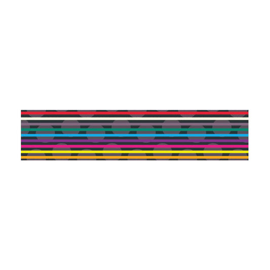 Rainbow Lines Wallpaper Border Modern Peel and Paste Living Room Wall Art, 6.5' L x 4" W Clearhalo 'Modern wall decor' 'Modern' 'Wallpaper' Wall Decor' 1617339