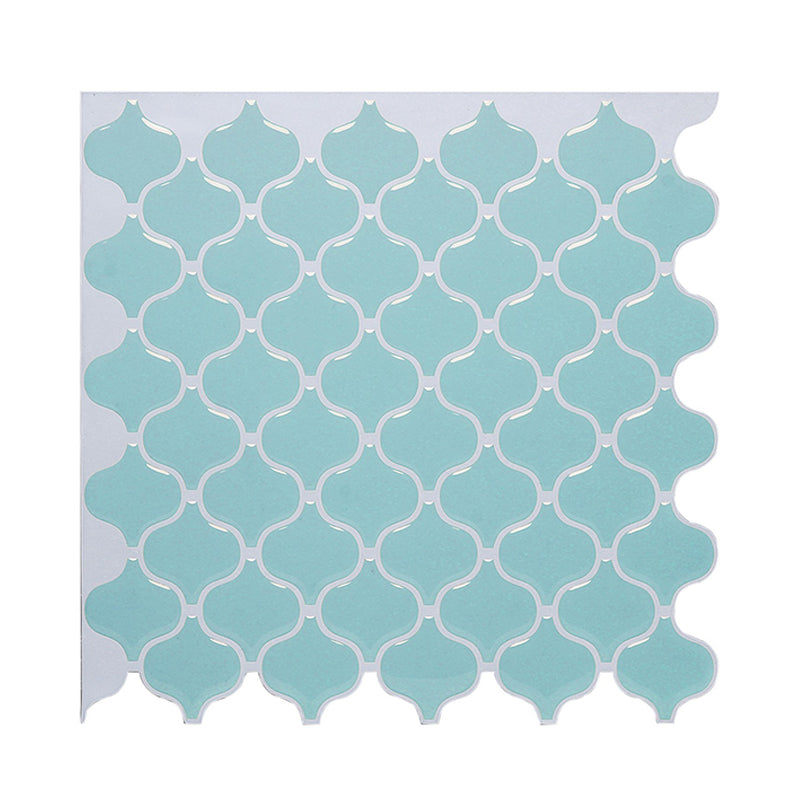 Pastel Color Quatrefoil Wallpapers Mosaics Modern Peel and Stick Wall Decor for Washroom Clearhalo 'Modern wall decor' 'Modern' 'Wallpaper' Wall Decor' 1617354