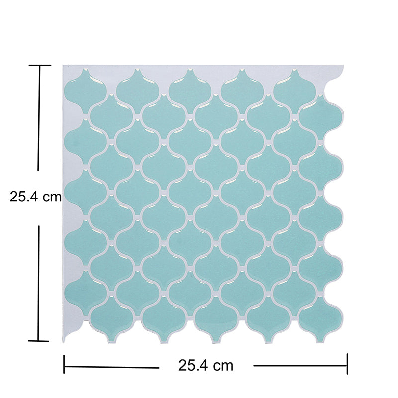 Pastel Color Quatrefoil Wallpapers Mosaics Modern Peel and Stick Wall Decor for Washroom Clearhalo 'Modern wall decor' 'Modern' 'Wallpaper' Wall Decor' 1617355