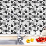 PVC Self-Adhesive Wallpapers Countryside Marble Mosaic Tile Wall Covering for Kitchen Clearhalo 'Country wall decor' 'Rustic' 'Wallpaper' Wall Decor' 1617361