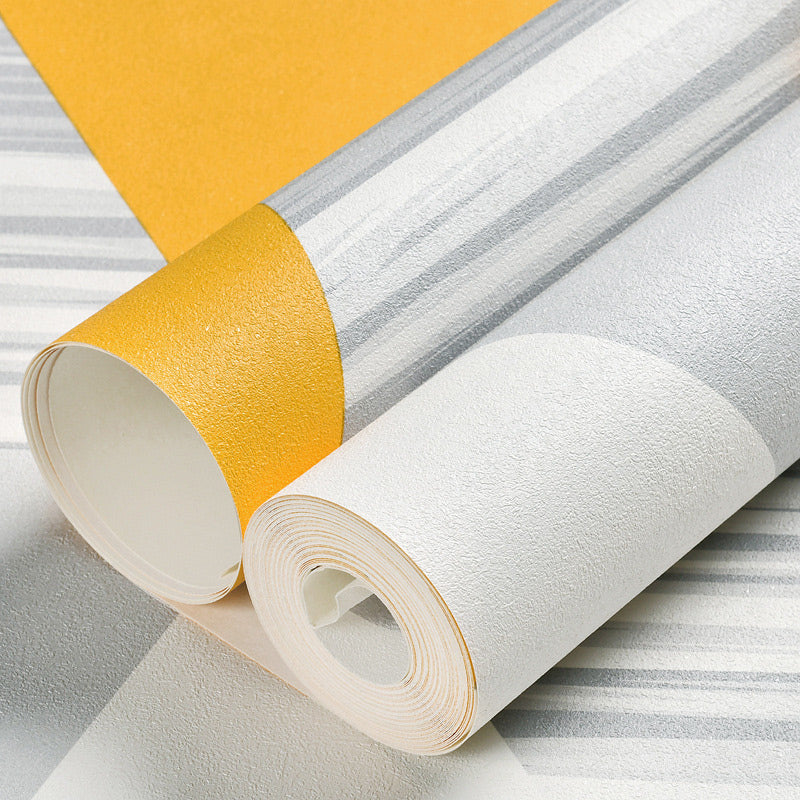 Triangle Pattern Wallpaper Modernist Non-Woven Material Wall Decor in Yellow for Living Room Clearhalo 'Modern wall decor' 'Modern' 'Wallpaper' Wall Decor' 1617377