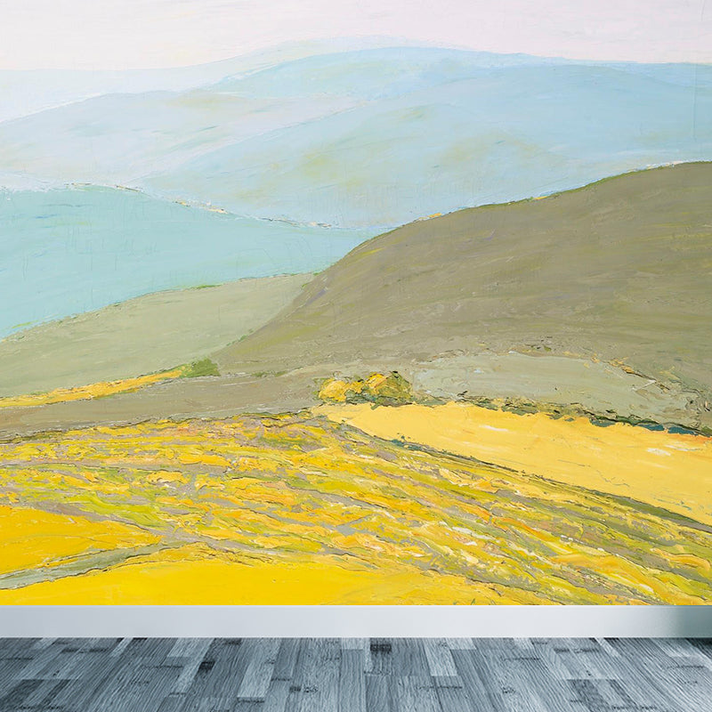 Mountains Mural Decal Contemporary Art Decorative Playroom Wall Covering, Custom Printed Clearhalo 'Wall Decor' 'Wall Mural' 1617434