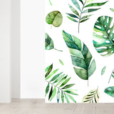 Green Diverse Leaves Wall Mural Moisture Resistant Tropical Living Room Wall Covering Clearhalo 'Wall Decor' 'Wall Mural' 1617474
