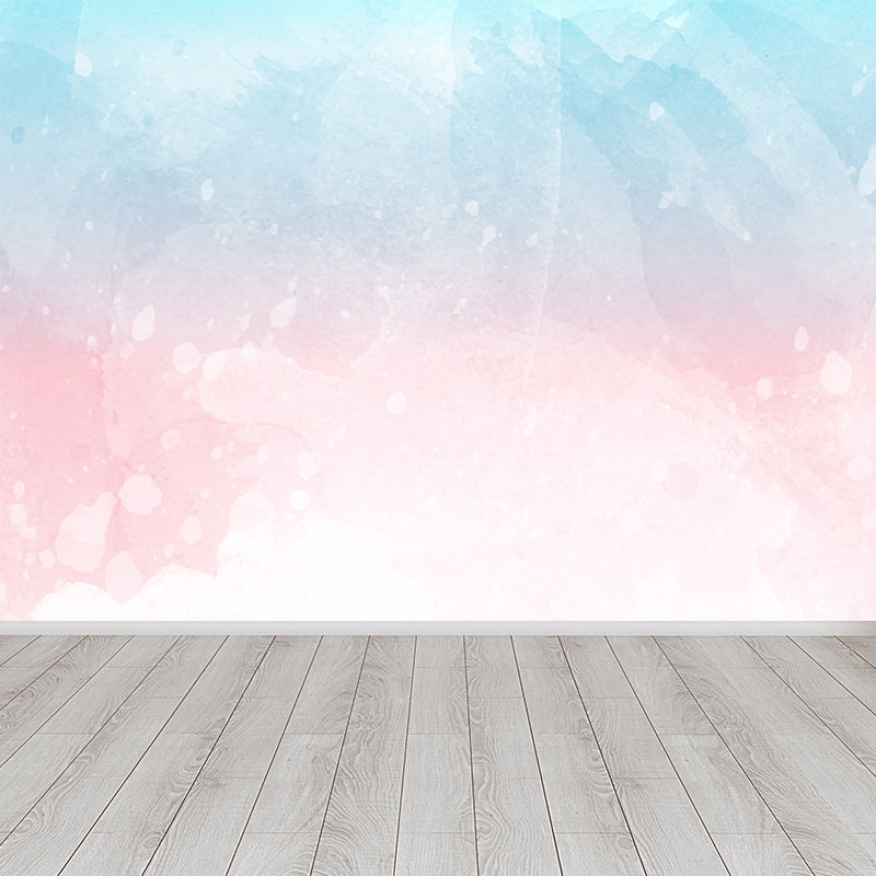 Modern Abstract Mural Wallpaper for Bedroom Customised Wall Covering in Pastel Color White Clearhalo 'Wall Decor' 'Wall Mural' 1617528