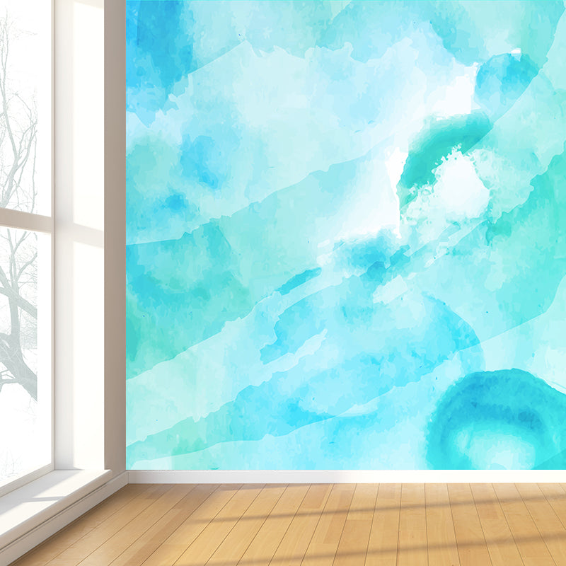 Modern Abstract Mural Wallpaper for Bedroom Customised Wall Covering in Pastel Color Clearhalo 'Wall Decor' 'Wall Mural' 1617544