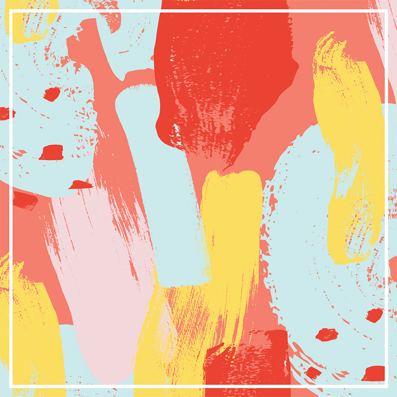 Contemporary Brush Stroke Mural Decal Blue Dining Room Wall Covering, Personalized Clearhalo 'Wall Decor' 'Wall Mural' 1617561