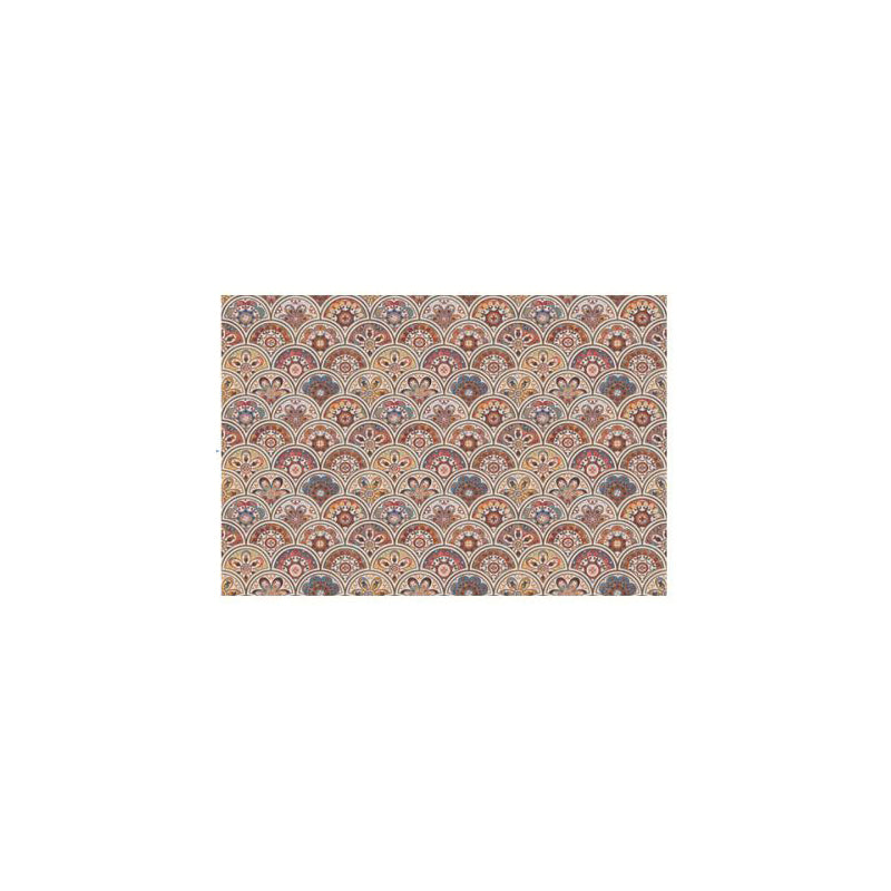 Boho Flower Print Wallpaper Panel Brown Fishscale Self-Stick Wall Decor for Bathroom Clearhalo 'Wall Decor' 'Wallpaper' 1617575