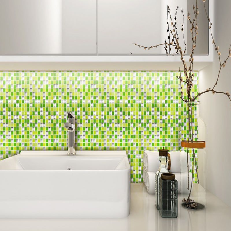 Bright Color Boho Wallpaper Panels 9.8' x 9.8" Mosaic Tile Peel Wall Covering for Kitchen Clearhalo 'Wall Decor' 'Wallpaper' 1617603