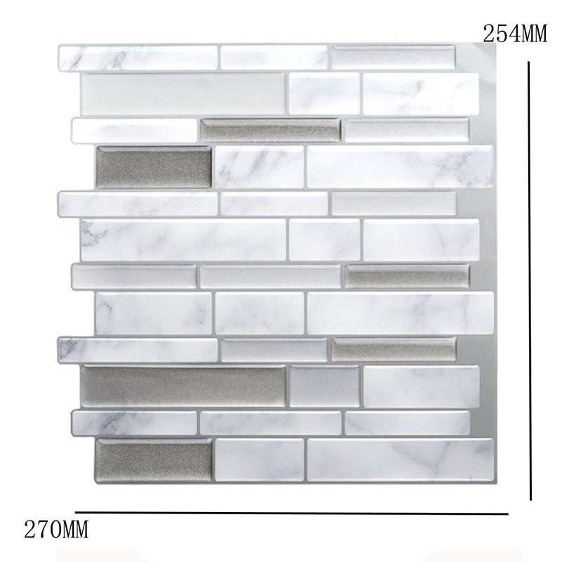 Grey Farmhouse Stick Wallpaper Panels 10.6' x 9.8" Brick Look Wall Decor for Kitchen Clearhalo 'Country wall decor' 'Rustic' 'Wallpaper' Wall Decor' 1617623