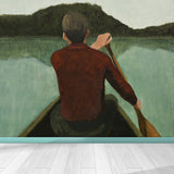 Modern Aesthetics Nature View Mural Decal Green Stain-Proofing Wall Decor for Bedroom Clearhalo 'Wall Decor' 'Wall Mural' 1617668