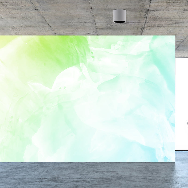 Stain Resistant Abstract Pattern Mural Non-Woven Texture Modern Wall Decor for Girls Room Green Clearhalo 'Wall Decor' 'Wall Mural' 1617802