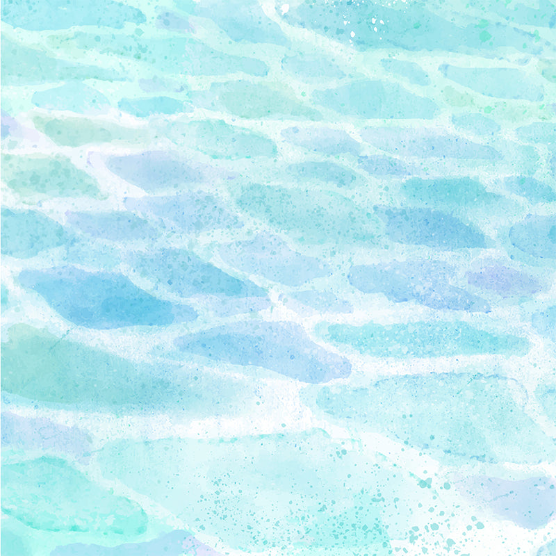 Modern Watercolor Sea Scene Mural Non-Woven Stain-Proof Light Color Wall Art for Living Room Clearhalo 'Wall Decor' 'Wall Mural' 1617815