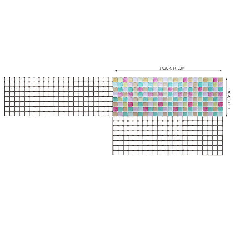 Pink Bohemian Style Peel Wallpapers 14.6' x 5.1" Mosaic Tile Wall Decor for Home Clearhalo 'Wall Decor' 'Wallpaper' 1617840