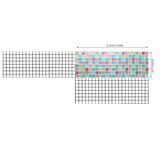 Pink Bohemian Style Peel Wallpapers 14.6' x 5.1" Mosaic Tile Wall Decor for Home Clearhalo 'Wall Decor' 'Wallpaper' 1617840