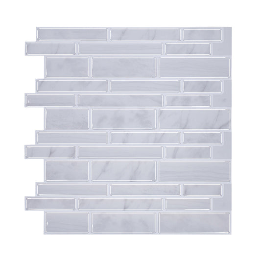 Cottage Wallpaper Panel Set Grey Brickwork Self-Sticking Wall Decor, 12' L x 12" W Clearhalo 'Country wall decor' 'Rustic' 'Wallpaper' Wall Decor' 1617869