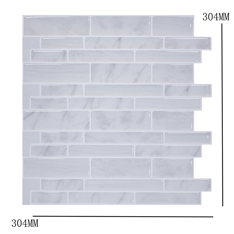 Cottage Wallpaper Panel Set Grey Brickwork Self-Sticking Wall Decor, 12' L x 12" W Clearhalo 'Country wall decor' 'Rustic' 'Wallpaper' Wall Decor' 1617870