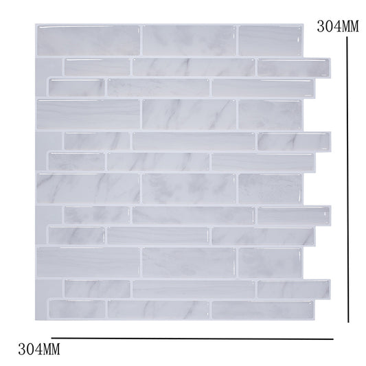 Cottage Wallpaper Panel Set Grey Brickwork Self-Sticking Wall Decor, 12' L x 12" W Clearhalo 'Country wall decor' 'Rustic' 'Wallpaper' Wall Decor' 1617870