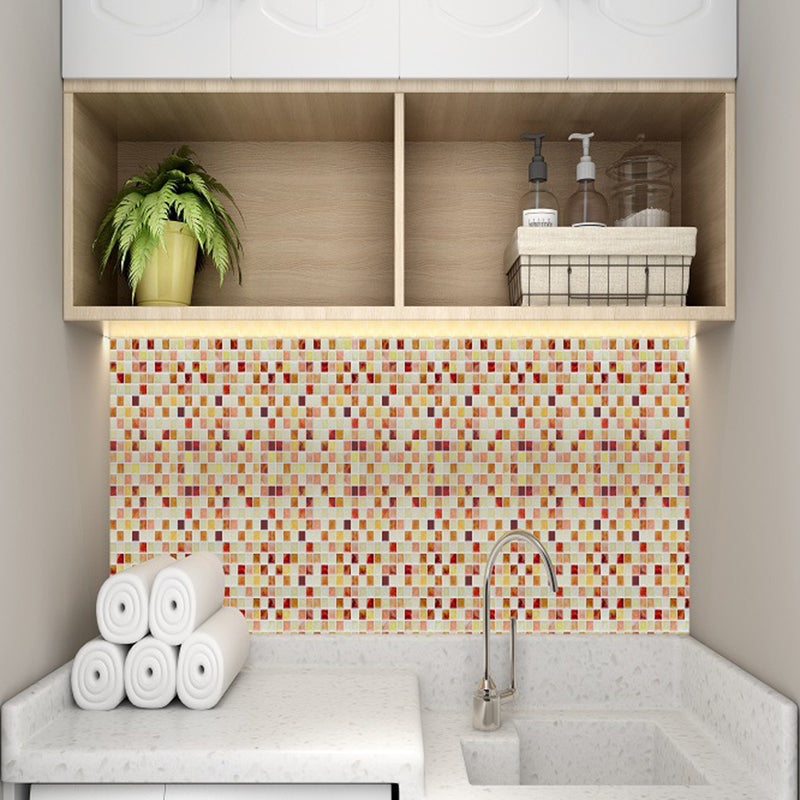 Self-Adhesive Mosaic Tile Wallpapers Bohemian Style PVC Wall Decor, 9.8' L x 9.8" W Clearhalo 'Wall Decor' 'Wallpaper' 1617882