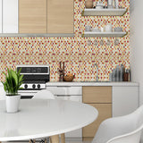 Self-Adhesive Mosaic Tile Wallpapers Bohemian Style PVC Wall Decor, 9.8' L x 9.8" W Clearhalo 'Wall Decor' 'Wallpaper' 1617883
