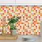 Self-Adhesive Mosaic Tile Wallpapers Bohemian Style PVC Wall Decor, 9.8' L x 9.8" W Clearhalo 'Wall Decor' 'Wallpaper' 1617887