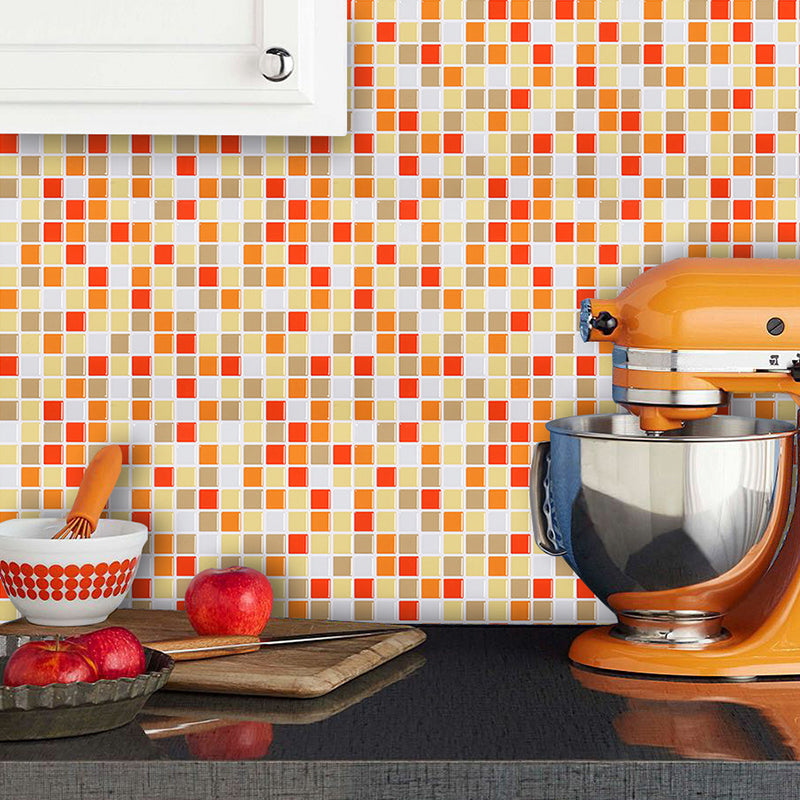 Self-Adhesive Mosaic Tile Wallpapers Bohemian Style PVC Wall Decor, 9.8' L x 9.8" W Clearhalo 'Wall Decor' 'Wallpaper' 1617888