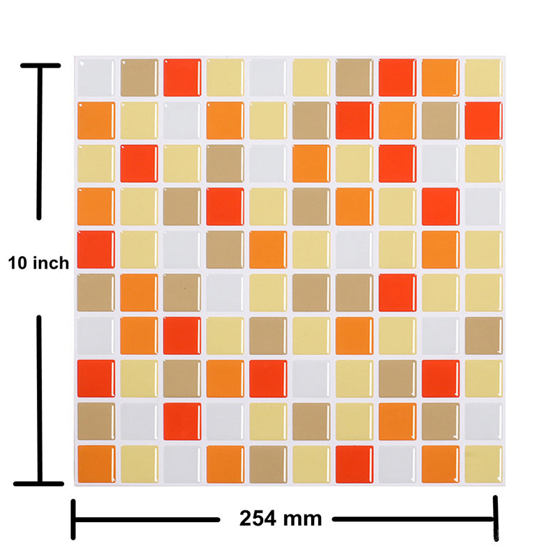 Self-Adhesive Mosaic Tile Wallpapers Bohemian Style PVC Wall Decor, 9.8' L x 9.8" W Clearhalo 'Wall Decor' 'Wallpaper' 1617890