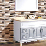 Brick Peel off Wallpapers Rustic Neat Mosaic Tile Wall Decor in Dark Color, 12' x 12" Brown Clearhalo 'Country wall decor' 'Rustic' 'Wallpaper' Wall Decor' 1617896