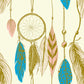 Illustration Dreamcatcher Wall Mural for Living Room, Light Color, Custom Size Available Clearhalo 'Wall Decor' 'Wall Mural' 1617973