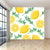 Modern Fruit and Leaves Mural Wallpaper Lemon Yellow Natural Botanical Wall Covering Lemon Yellow Clearhalo 'Wall Decor' 'Wall Mural' 1617980