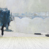 Modern Art River Scene Mural Non-Woven Stain Resistant Gray Wall Decor for Living Room Clearhalo 'Wall Decor' 'Wall Mural' 1617991