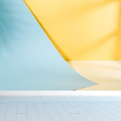 3D View Wall Mural Unique Decorative Living Room Wall Covering, Custom Size Available Yellow Clearhalo 'Wall Decor' 'Wall Mural' 1618045