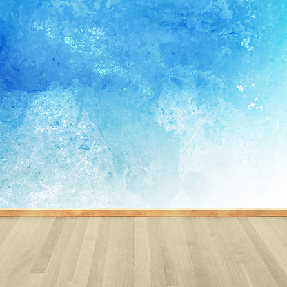 Extra Large Abstract Wall Mural Light Color Non-Woven Wall Art for Home Decor, Custom Blue Clearhalo 'Wall Decor' 'Wall Mural' 1618065