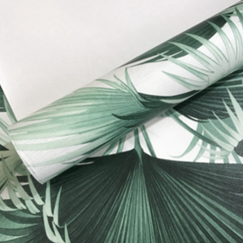 Tropical Palm Leaves Wallpaper Roll Pastel Color Moisture Resistant Wall Art for Home Clearhalo 'Modern wall decor' 'Modern' 'Wallpaper' Wall Decor' 1618155
