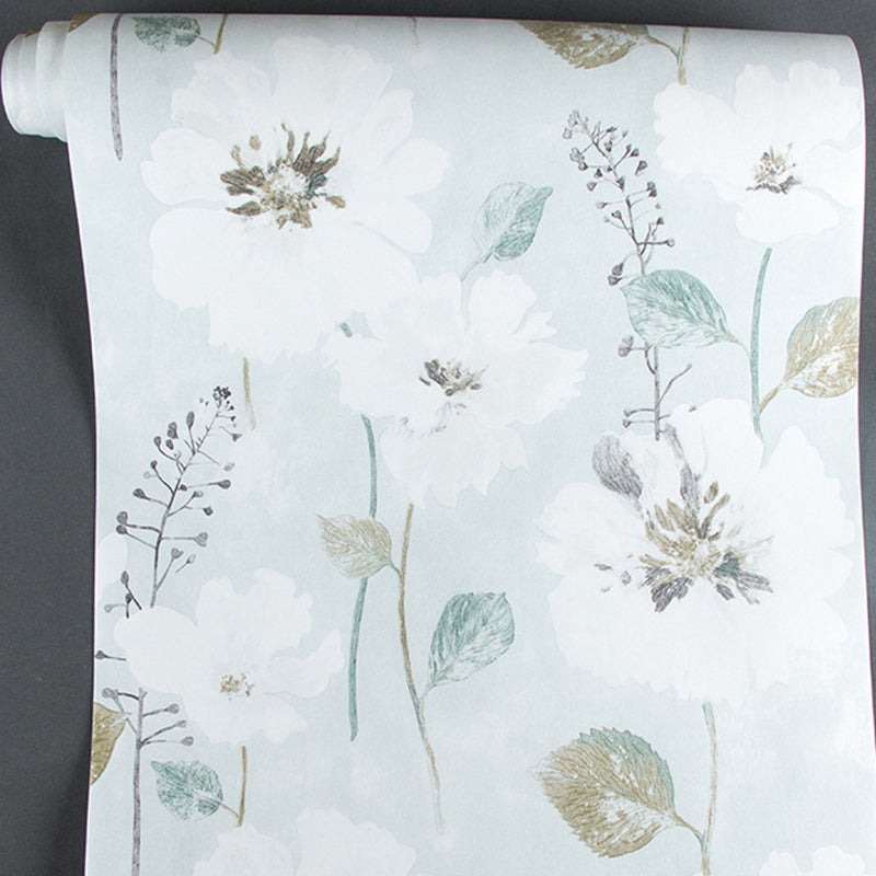 Soft Color Rust Wallpaper Roll 57.1-sq ft Blossoming Flower Pattern Wall Covering for Bedroom Clearhalo 'Country wall decor' 'Rustic' 'Wallpaper' Wall Decor' 1618158