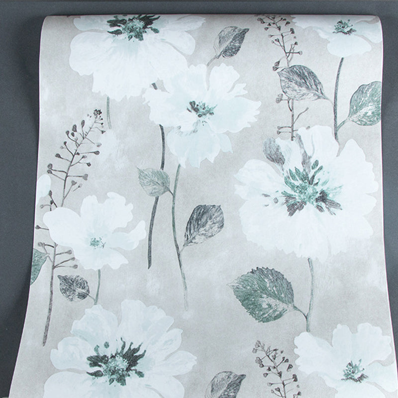 Soft Color Rust Wallpaper Roll 57.1-sq ft Blossoming Flower Pattern Wall Covering for Bedroom Clearhalo 'Country wall decor' 'Rustic' 'Wallpaper' Wall Decor' 1618164