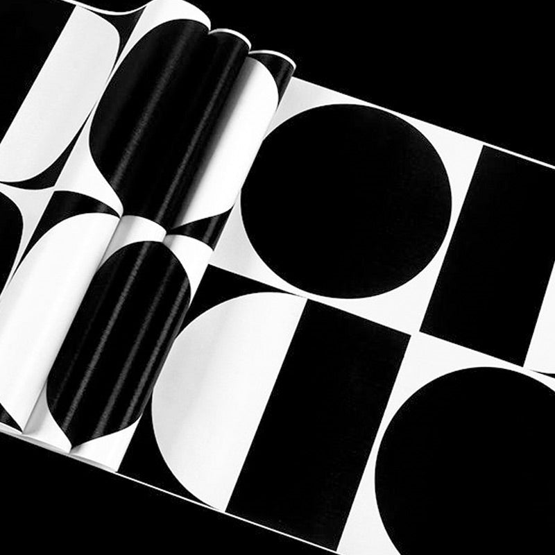 Geometry Circles Wallpaper Roll Dark Color Modern Style Wall Decor for Living Room Clearhalo 'Modern wall decor' 'Modern' 'Wallpaper' Wall Decor' 1618175